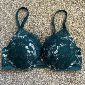 Body by Victoria Perfect Shape Teal Lace Bra, 34DD